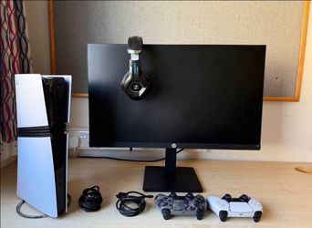 PS5 Pro Bundle + HP Monitor + 2 Controllers | Complete Gaming Setup 🎮🔥