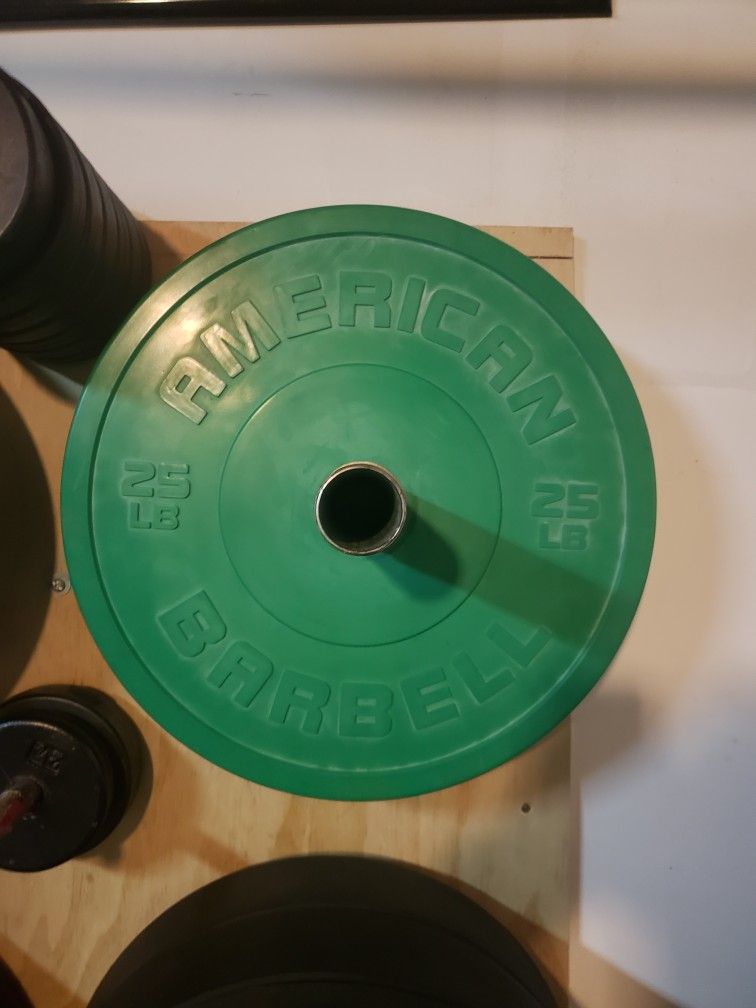 American Barbell Bumper Plates (Pair) 25lbs