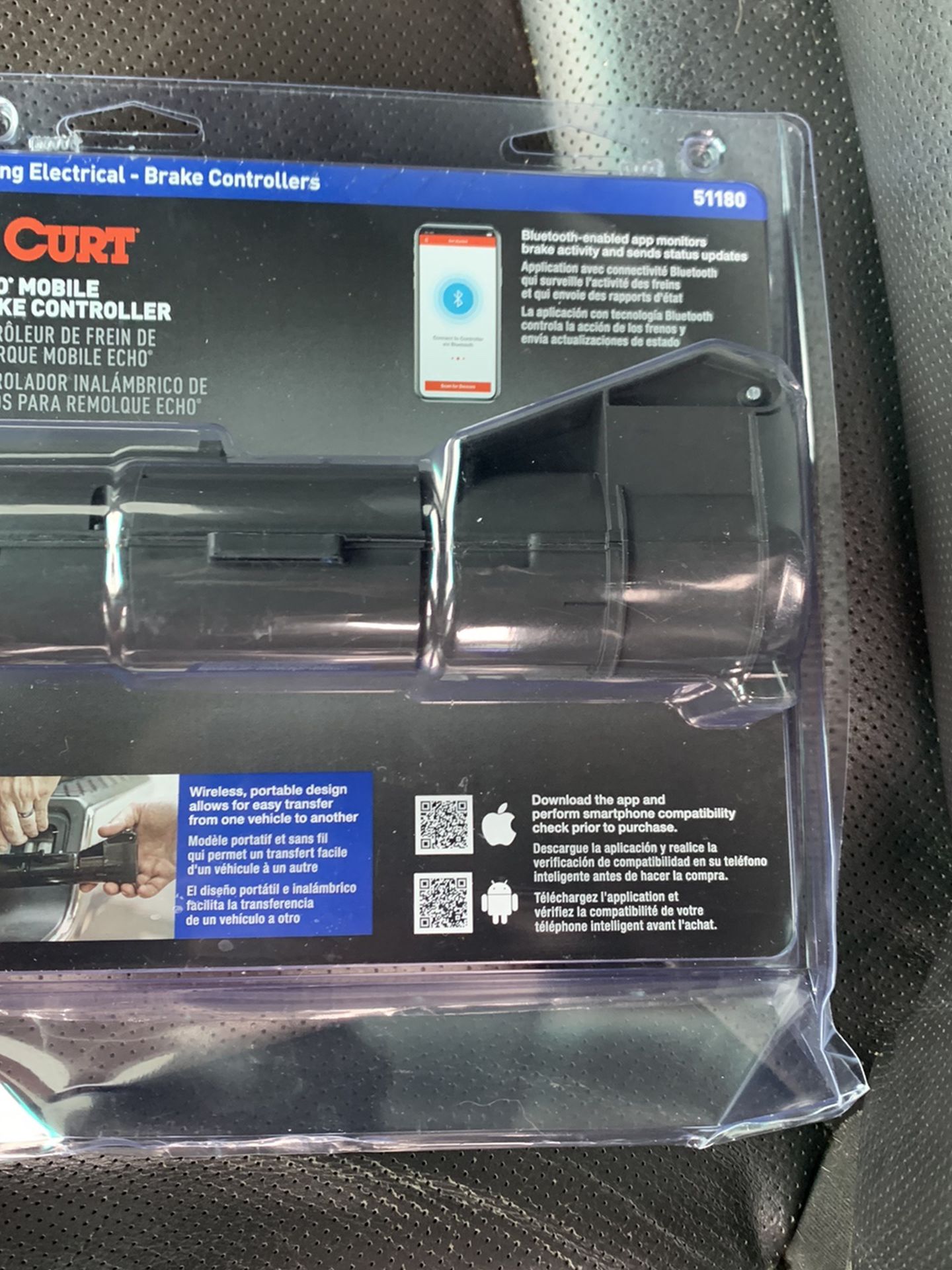 Curt 51180 Echo Mobile Trailer Brake Controller Brand New
