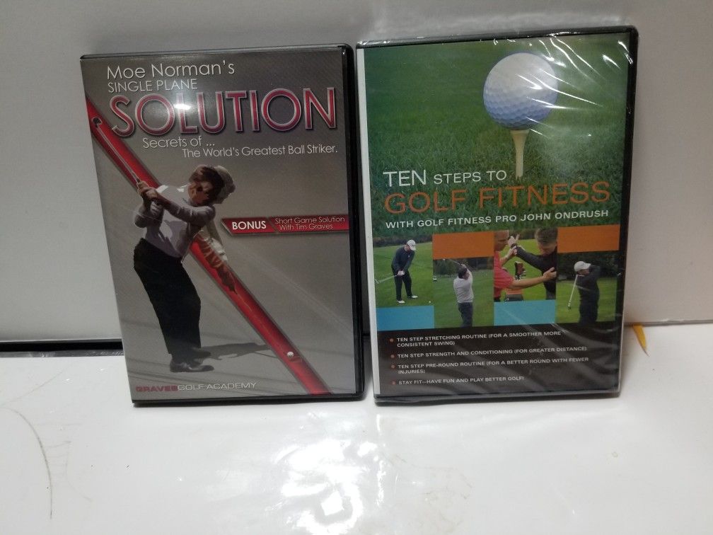 More Norman. Solution. Golf fitness DVDS. $65 VALUE