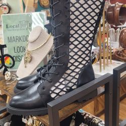 Military Style Cutout Boots 