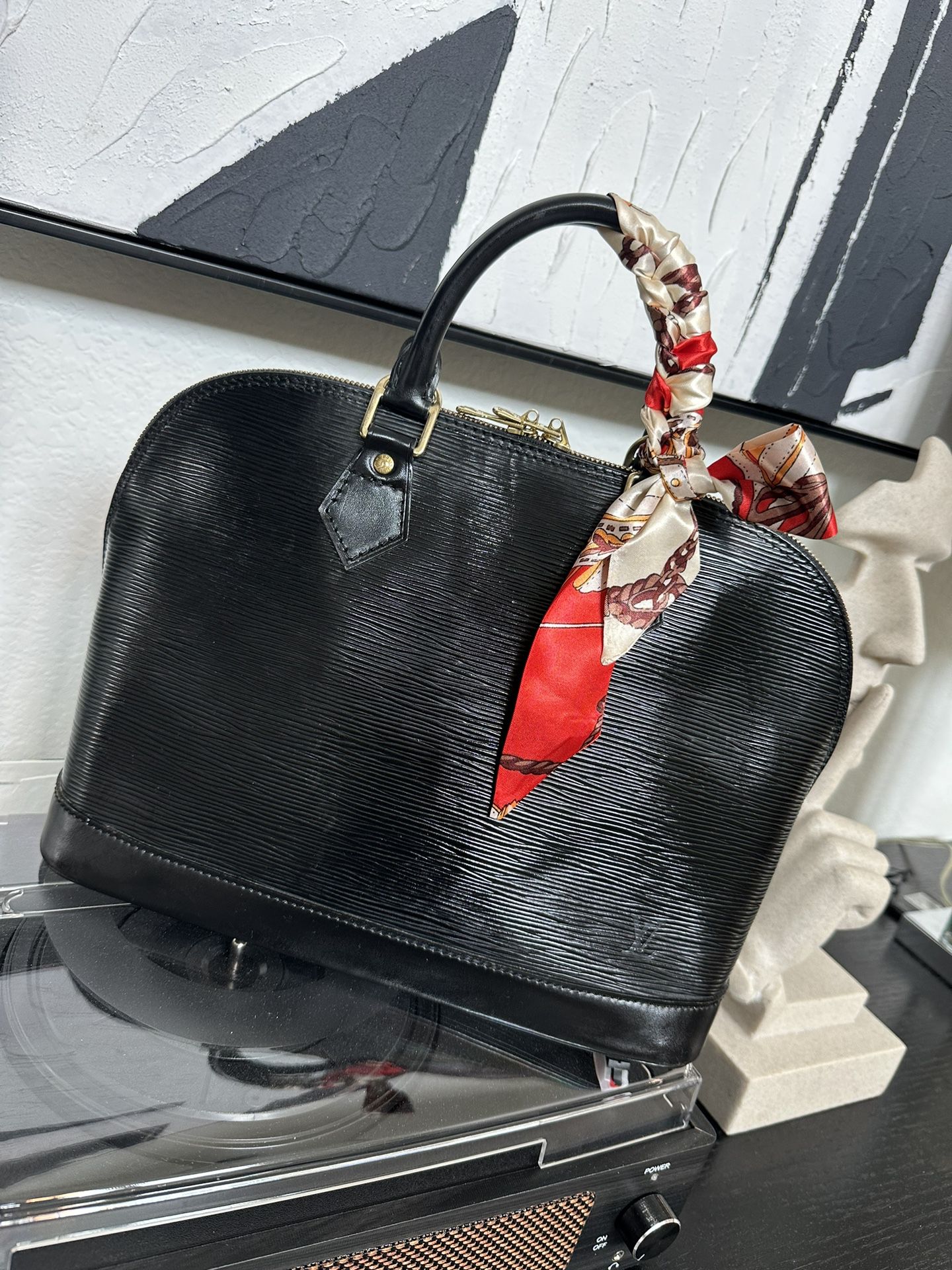 Louis Vuitton Alma PM Epi Black Handbag