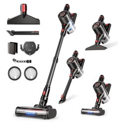Cordless Vacuum Cleaner, 450W 40Kpa Stick Vacuum with Powerful Suction