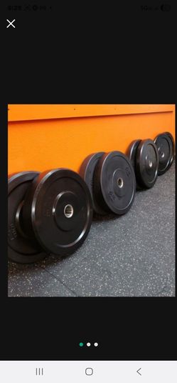 ⚫️ COMPLETE BUMPER PLATES WEIGHT SET PAIRS OF 45s, 35s, 25s,10s. ( BRAND NEW IN THE BOX)