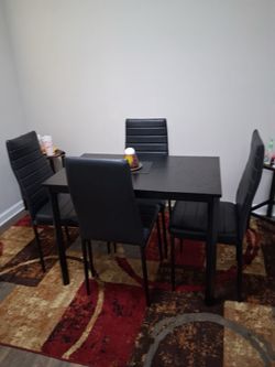 Dining set and rug