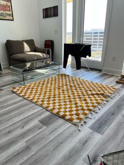 Orange rug from Morocco