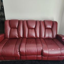 Red Dual Reclining Couch