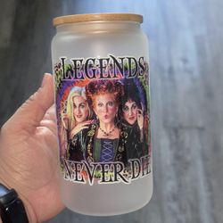 Hocus Pocus 16oz Glass Can Tumbler 