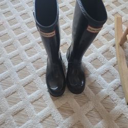 Kids Black Hunter Rain Boots Size 2/3