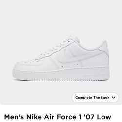 AIR FORCE 1 New Size 8 Finish line Receipt