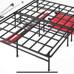 Brand New Full Size  Super Heavy Duty Mattress Foundation with 4400lbs Weight Capacity / 14 Inch Metal Platform Bed Frame / No Box Spring Needed / Stu