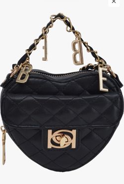 Bebe Solana Quilted Heart Crossbody Bag