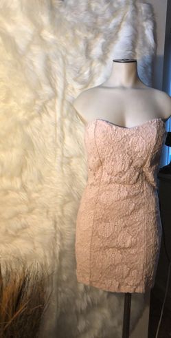Plush strapless dress