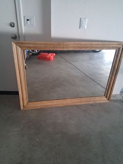Wooden mirror