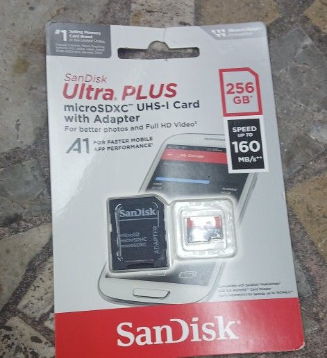 Scandisk ULTRA PLUS 256gb Micro SD With Adapter