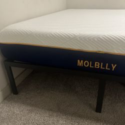 moblly queen bed with full metal frame