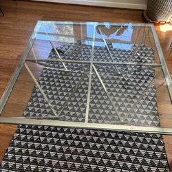 4’ x 4’ Glass Coffee Table 