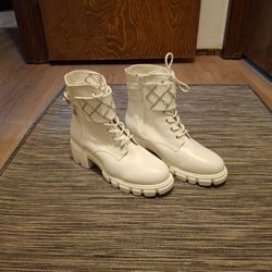 White Sparkle Ankle Boots