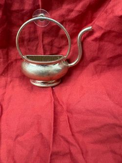 Miniature Gold Plated Metal Teapot Novelty Pendant Broach Ornament