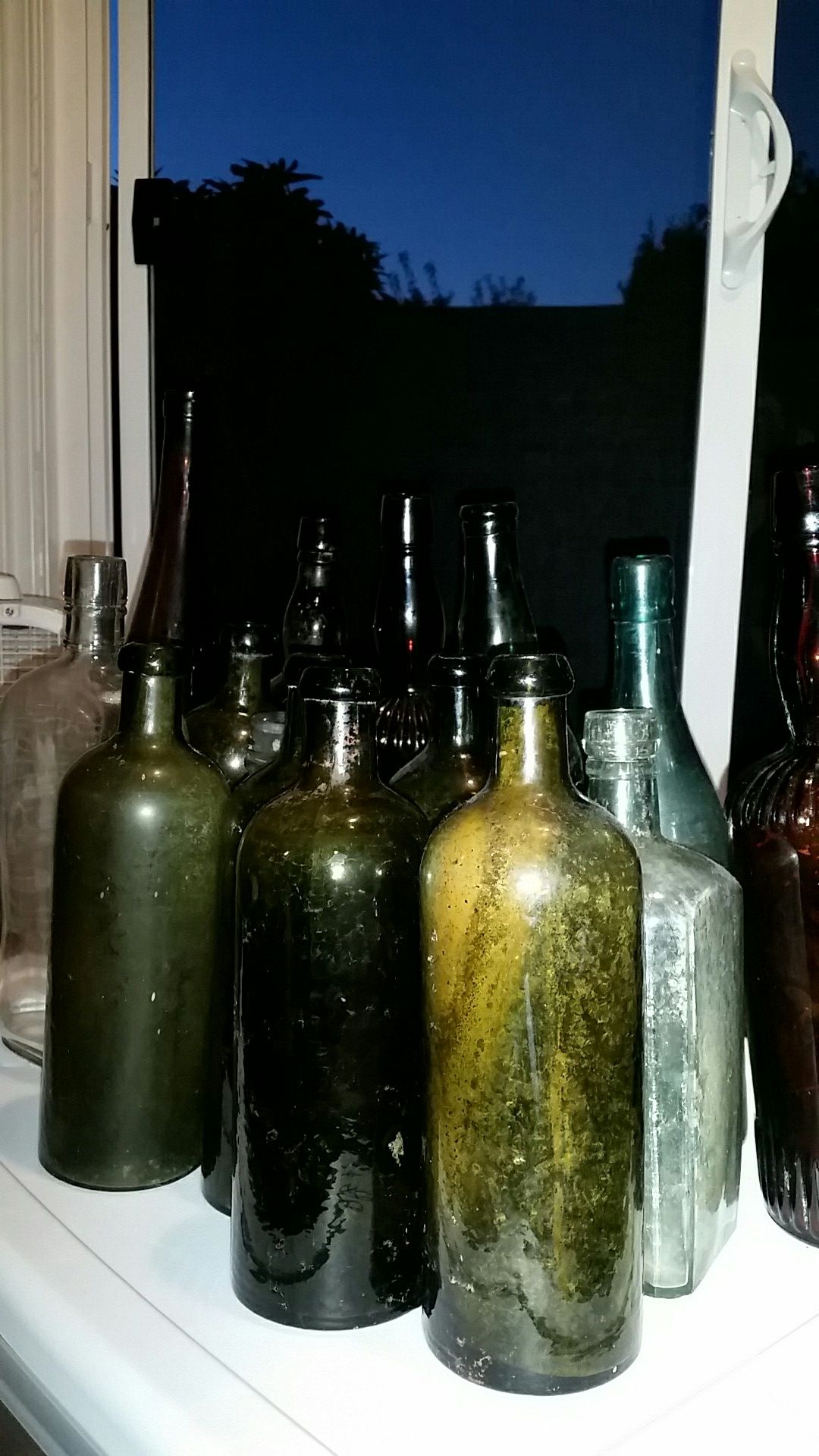 15 antique bottles