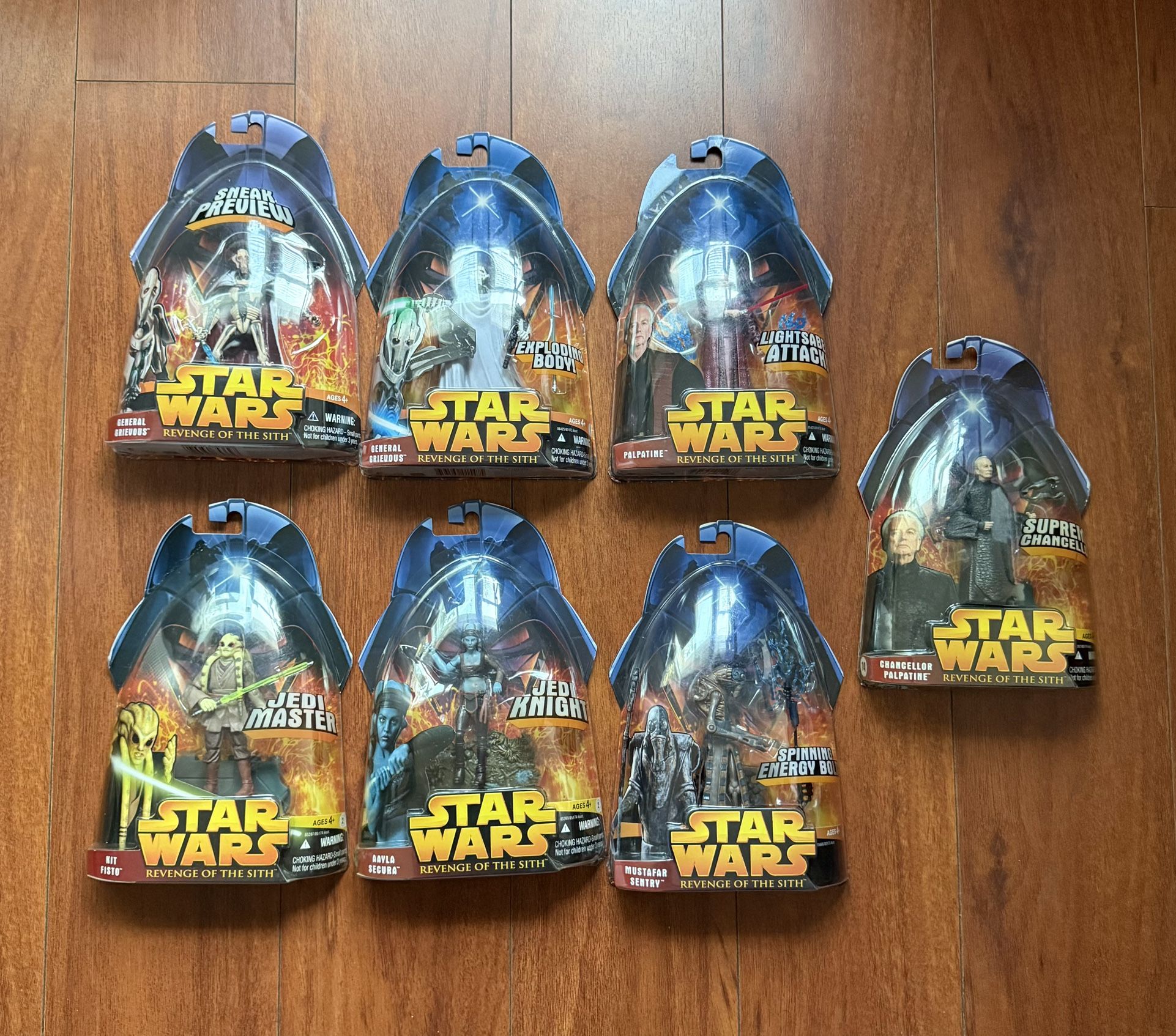 NEW Star Wars - General Grievous Kit Fisto Aayla Secura Palpatine Mustafar Sentry figure - Revenge of the Sith
