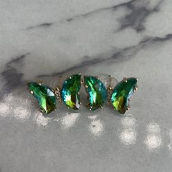 Gold Plated Butterfly Earrings