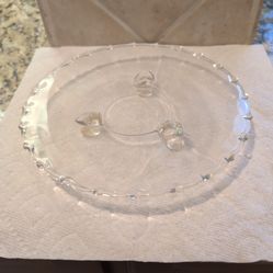 vintage Fostoria 3-footed dish