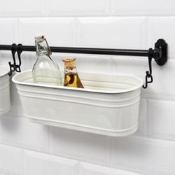 NEW IKEA Fintorp Condiment Stand / Planter / Organizer + Rail Hooks