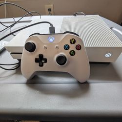 Microsoft Xbox One S With Controller And Cables