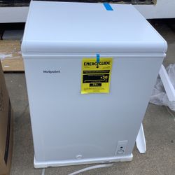 New Hotpoint 5 Cubic Foot  Chest Freezor Plus Refrigerator Full Warranty 
