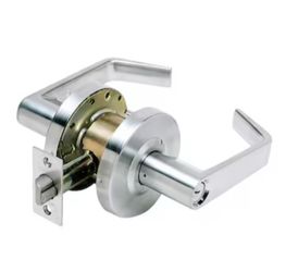 Tell Manufacturing LC2600 Heavy Duty Cortland Satin Chrome Interior/Exterior Keyed Entry Door Handle