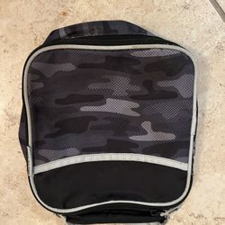 Boys Insulated Lunch Bag With Handle, Side Pocket And Clip