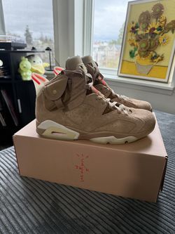 Jordan 6 - Travis Scott Khaki (size 10.5)