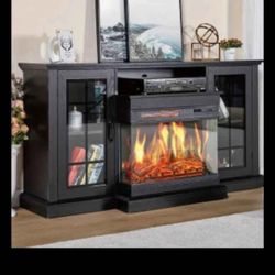TV STAND WOOD BLACK NEW PERFECT CONDITION