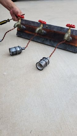 Vintage metal light fixture