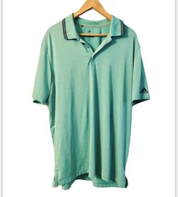 Adidas Climacool Teal Green Golf Club Polo Shirt Mens Size XL Embroidery CLA