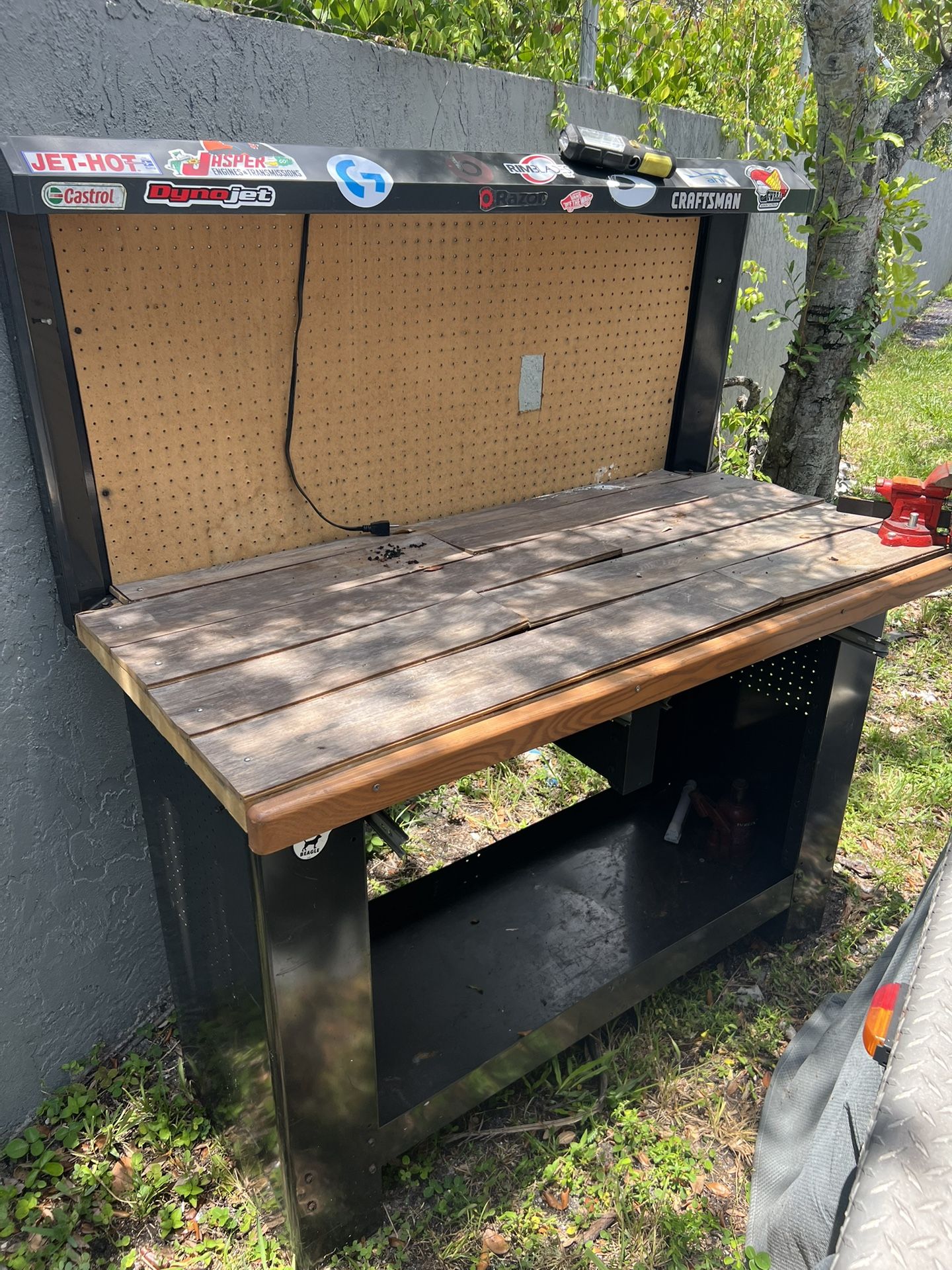 Tool Shelf Tool Work Bench Wood Metal