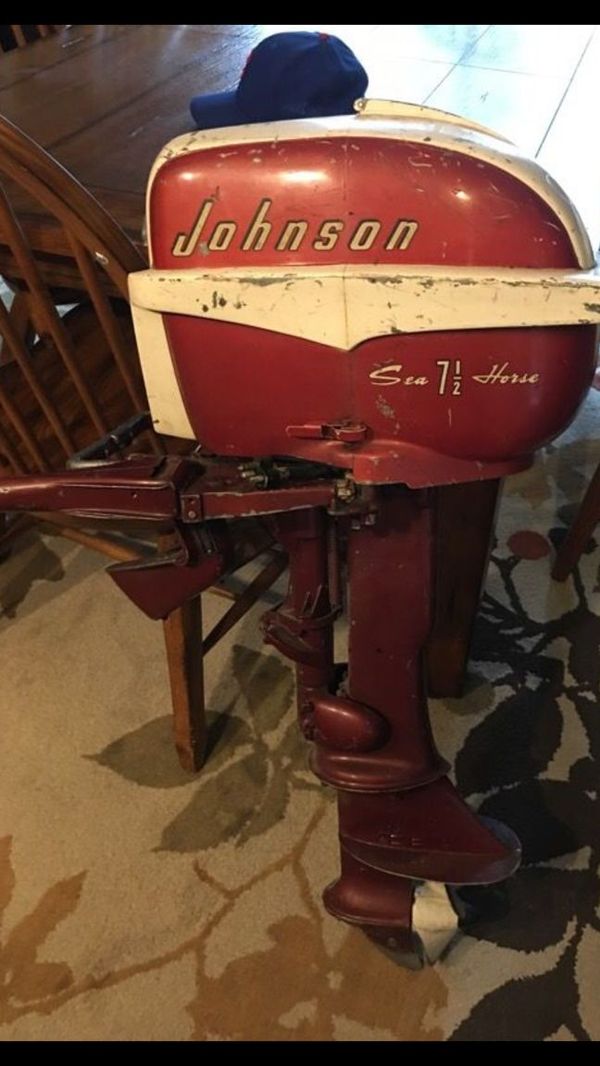 C.1956 Johnson Outboard Motor and Original Gas Tank for Sale in Lake