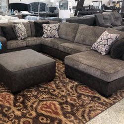 New / Abalone Chocolate RAF or LAF Sectional / couch /Living room set