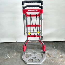Milwaukee Folding Hand Truck Dolly 150 lb Capacity - READ Description Missing Wheel