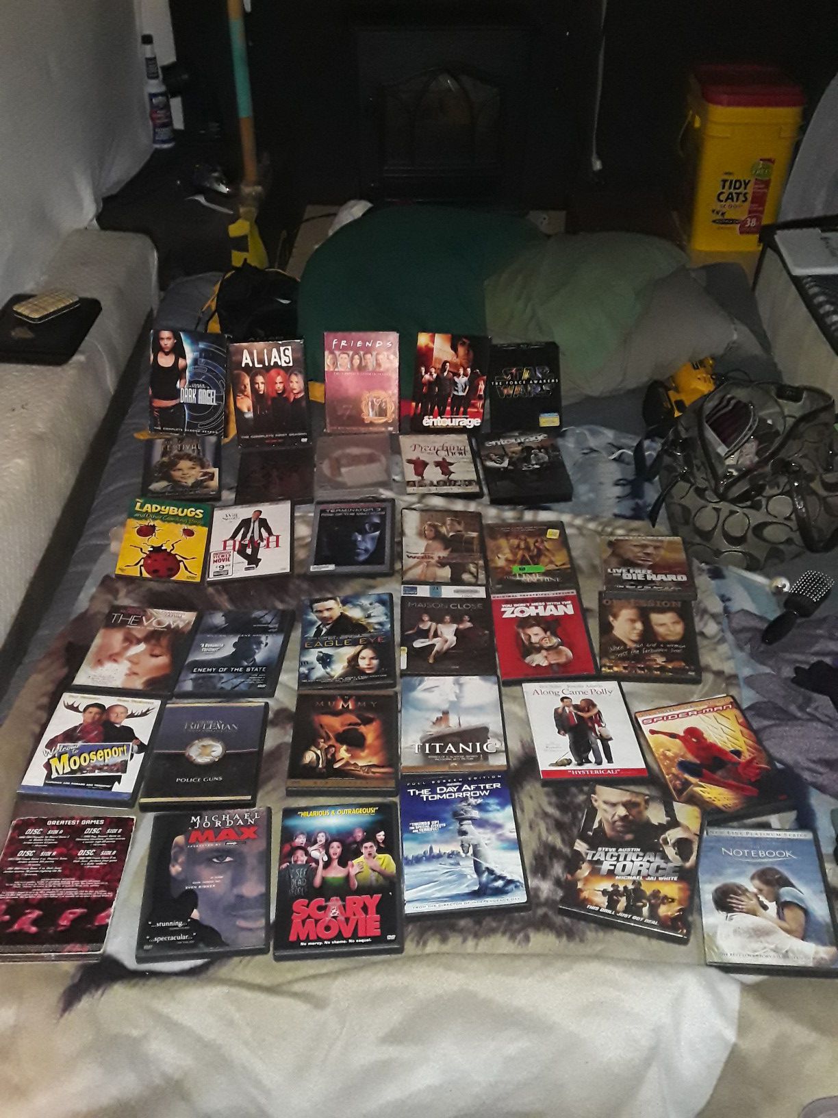 VARIETY OF GREAT MOVIES,THERE'S 33 MOVIES TOTAL...GREAT PACKAGE DEAL!!!