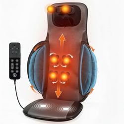 Massage Seat Cushion with Heat for Back Pain Relief, Massager Pad with Vibration, for Chair, Sofa, Black