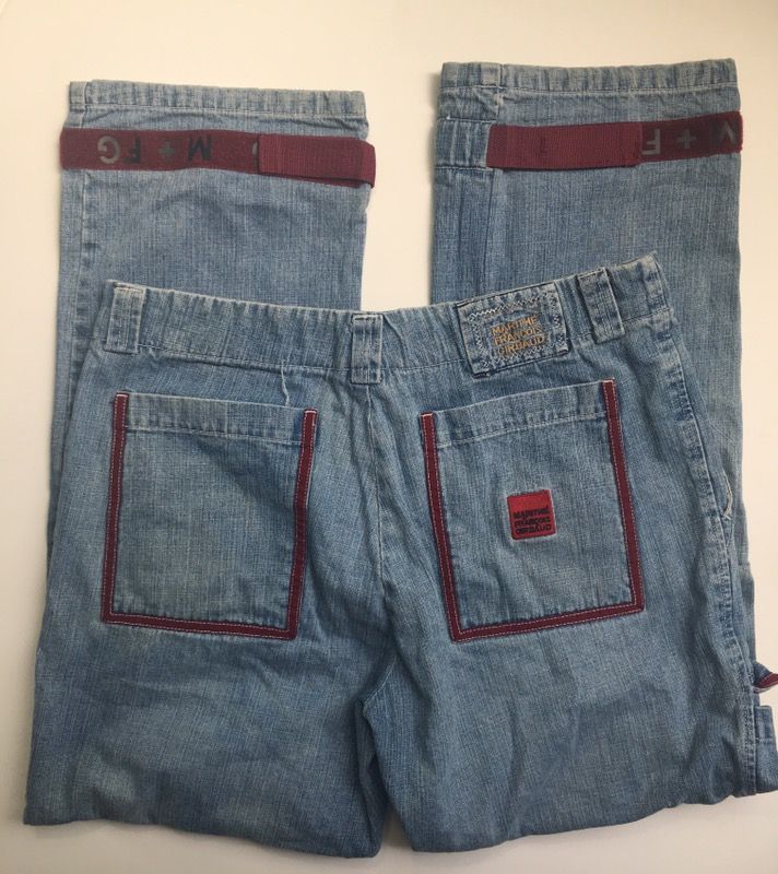 Vintage Early 2000s Marithe Francois Girbaud Strap cargo denim jeans