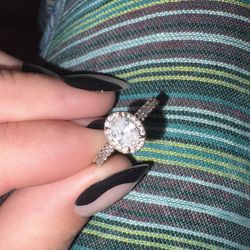 Sterling Silver Engagement Ring With Lab Grown Diamonds. 