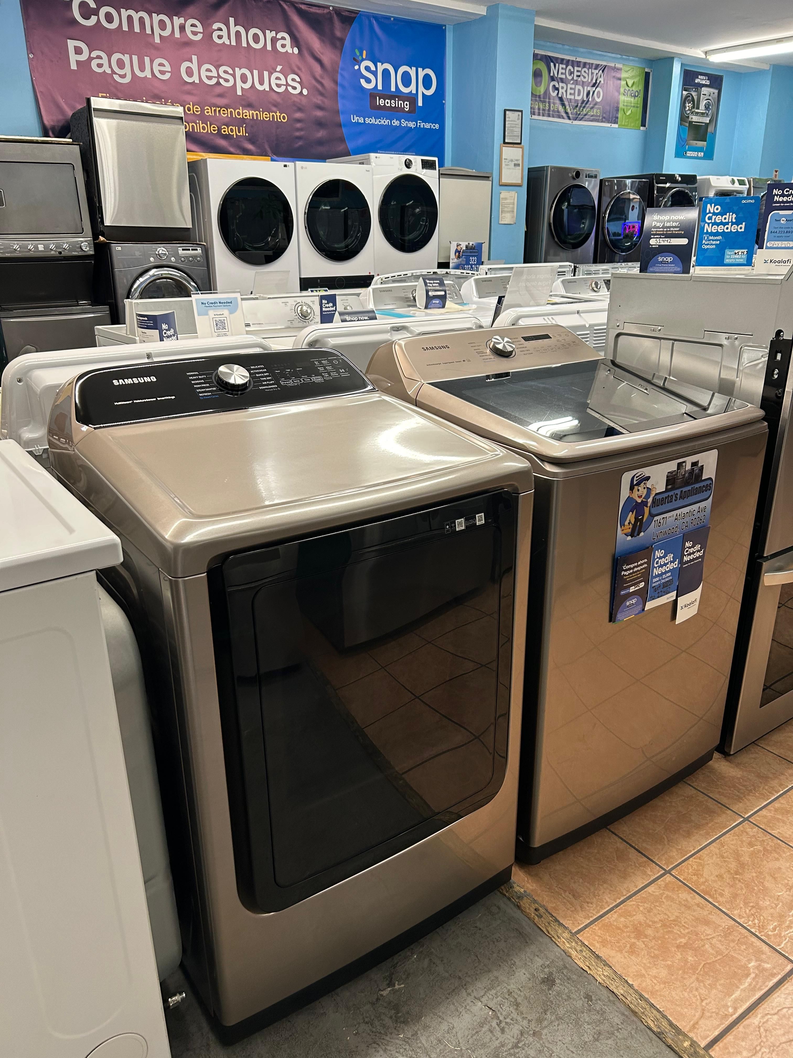 Samsung Washer and Dryer Champagne Set
