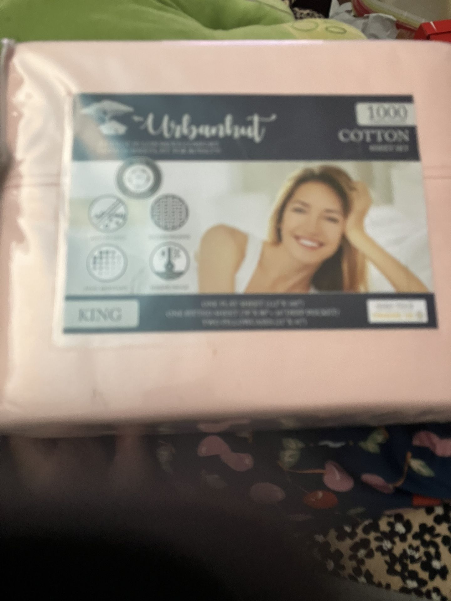 Brand New Pink URBANHUT 1000 Thread Count Egyptian Cotton King Sheet