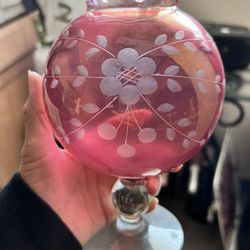 $20 Vintage Glass Globe Ruffled Rim