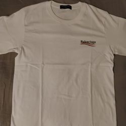 Balenciaga Political Campaign White Cotton T-shirt Size Small