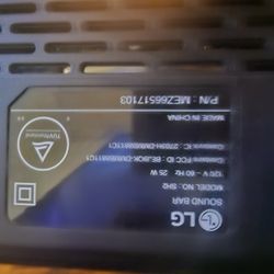 LG Sounbar With Subwoofer 