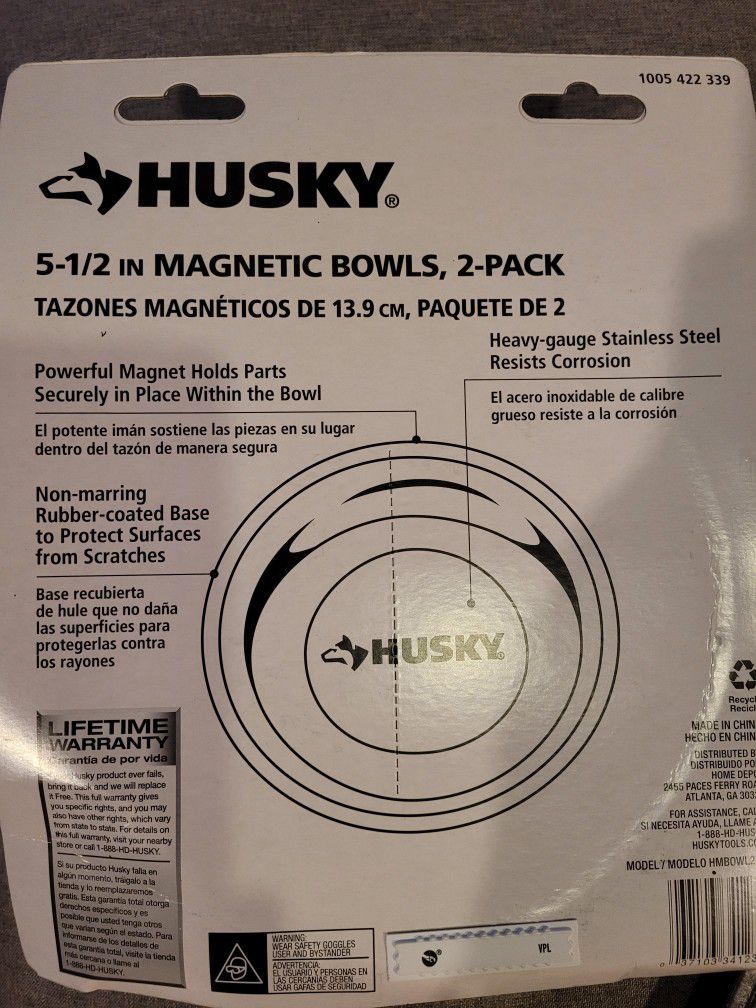 Husky Magnetic Bowl (2-Pack)